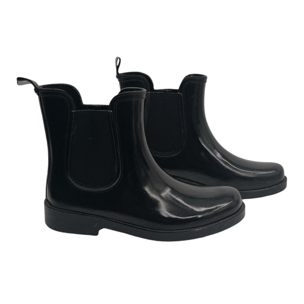 Crown & Ivy Lug Sole Chelsea Rubber Boots Size 6 Women’s